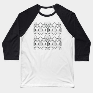 Hexagon Lines Baseball T-Shirt